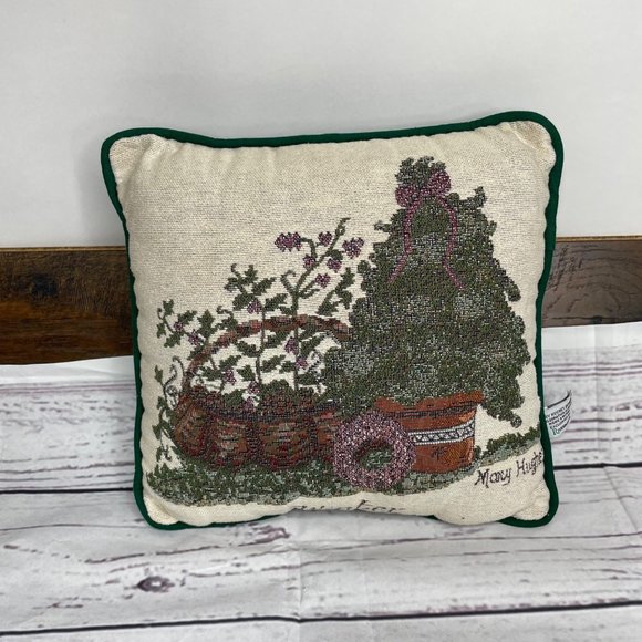 Mary Hughes 'Winter' Tapestry Throw Pillow - Picture 4 of 6